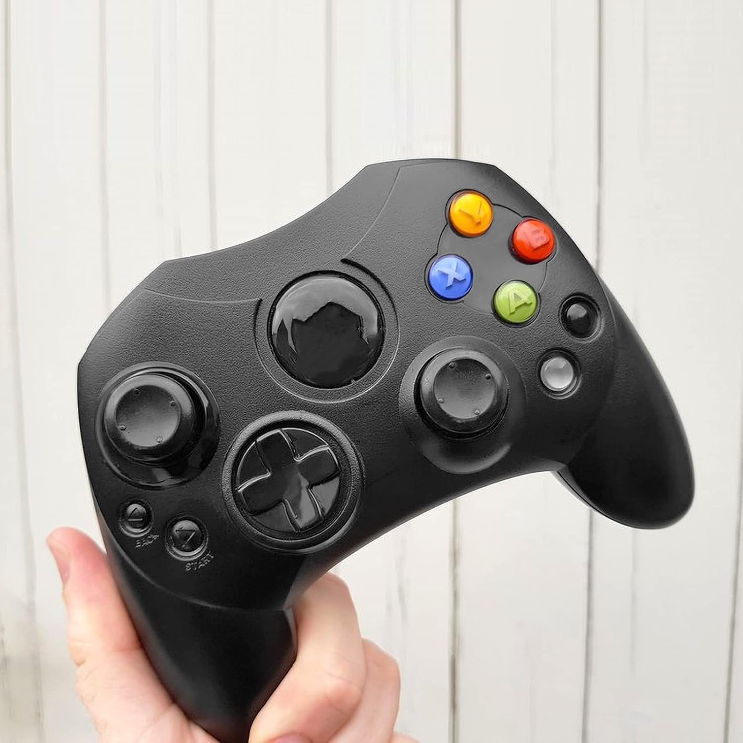 Controller Replacement for Xbox Controller S-Type/Original Xbox Controller,Classic Controller Compatible with Original Xbox Console(Pack of 2,Black and Sapphire Blue)